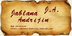 Jablana Andrijin vizit kartica